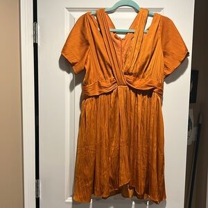 NEW! Anthropologie dress. Beautiful shade of orange, with fun strap detail. NWOT